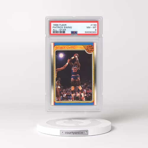 1988 Fleer #130 Patrick Ewing - All-Star (PSA 8 NM-MT)