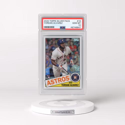 2020 Topps Silver Pack 1985 Chrome Promo #16 Yordan Alvarez (PSA 10 GEM MINT)