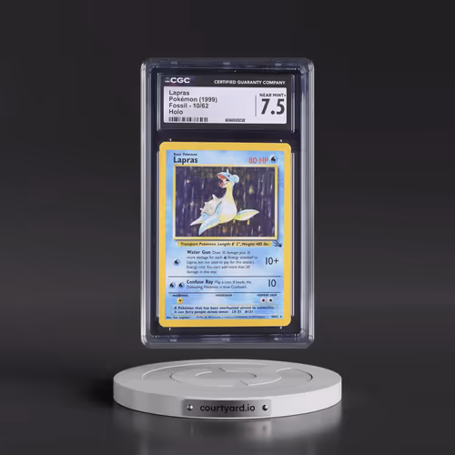 1999 Fossil #10/62 Lapras - Galaxy Star Holo (CGC 7.5 NM+)