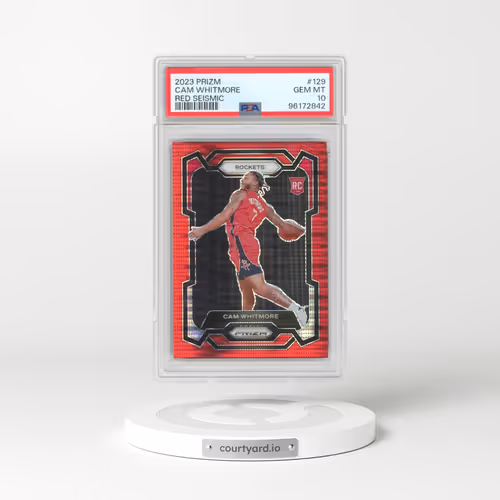 2023 Panini Prizm #129 Cam Whitmore - Red Seismic (PSA 10 GEM MINT)