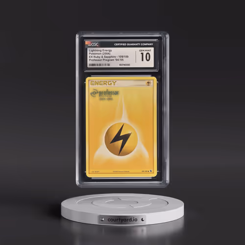 2003 EX Ruby & Sapphire (2003 Copyright, w/ "e" Symbol) #109/109 Lightning Energy - Professor Progra