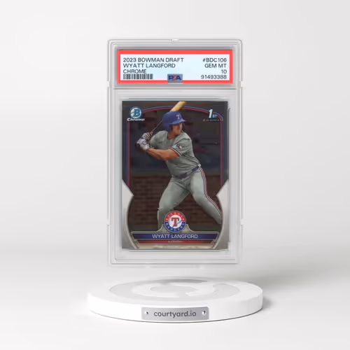 2023 Bowman Draft #BDC106 Wyatt Langford - Chrome (PSA 10 GEM MINT)