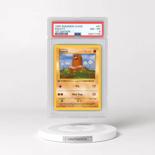 1999 Pokémon Game #47 Diglett - 1st Edition (PSA 8 NM-MT)