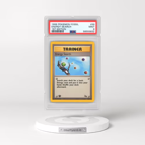 1999 Pokémon Fossil #59 Energy Search - 1st Edition (PSA 9 MINT)