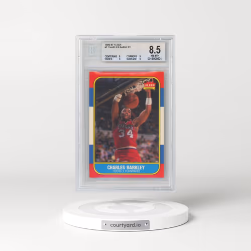 1986 Fleer #7 Charles Barkley (BGS 8.5 NM-MT+)