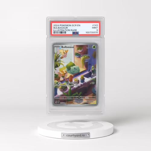 2024 Pokémon Scr EN-Stellar Crown #143 Bulbasaur - Illustration Rare (PSA 9 MINT)