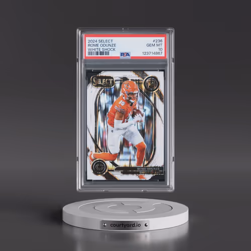2024 Panini Select #236 Rome Odunze - White Shock (PSA 10 GEM MINT)