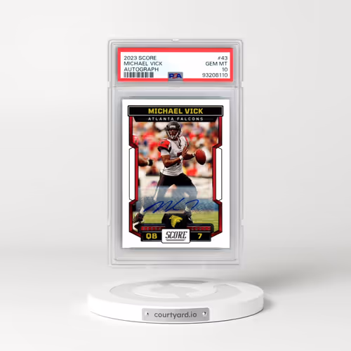 2023 Panini Score #43 Michael Vick - Autograph (PSA 10 GEM MINT)