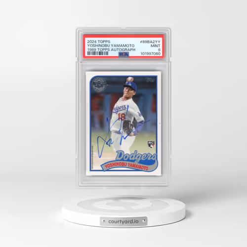 2024 Topps 1989 Topps Baseball Autographs #89BA2YY Yoshinobu Yamamoto - Series 2 (PSA 9 MINT)