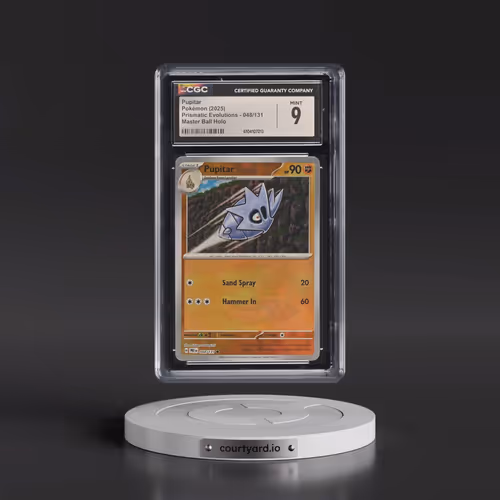 2025 Pokémon Pre EN-Prismatic Evolutions #048 Pupitar - Reverse Holo Master Ball (CGC 9 MINT)