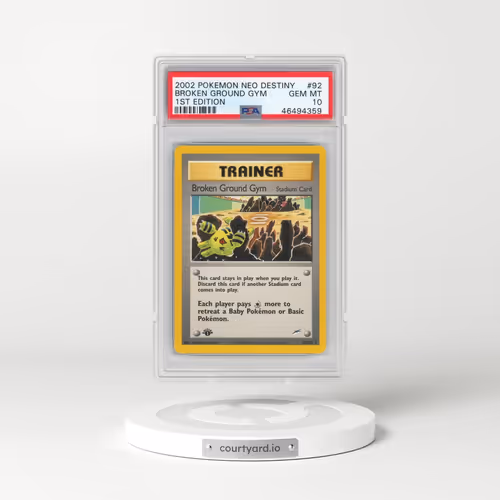 2002 Pokémon Neo Destiny #92 Broken Ground Gym - 1st Edition (PSA 10 GEM MINT)