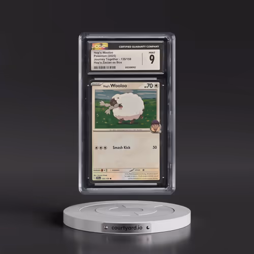 2025 Journey Together - JTG EN #135/159 Hop's Wooloo - Hop's Zacian ex Box (Cosmos Holo) (CGC 9 MINT