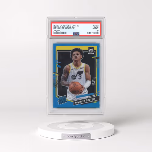 2023 Panini Donruss Optic #223 Keyonte George - Aqua (PSA 9 MINT)