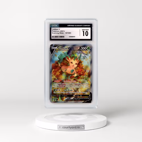 2021 Evolving Skies #167/203 Leafeon V - Holo (CGC 10 GEM MINT)
