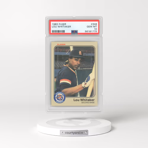 1983 Fleer #348 Lou Whitaker (PSA 10 GEM MINT)