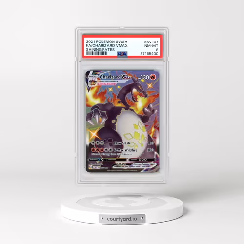 2021 Pokémon Sword & Shield Shining Fates #SV107 Charizard Vmax - Full Art (PSA 8 NM-MT)