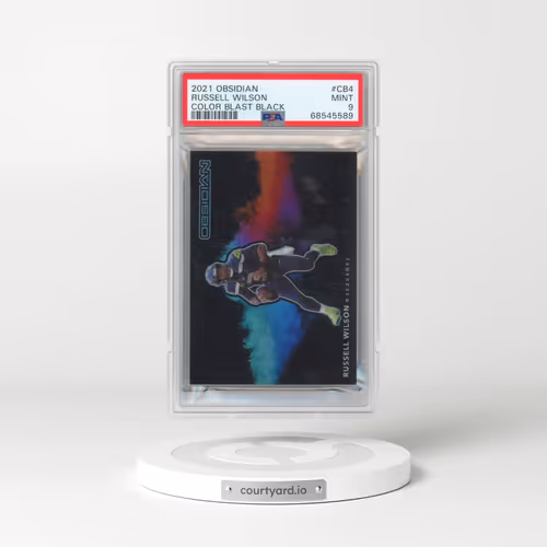 2021 Panini Obsidian Color Blast Black #CB4 Russell Wilson (PSA 9 MINT)