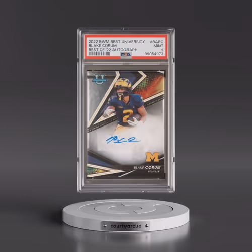 2022 Bowman's Best University Best of 2022 Autographs #BABC Blake Corum (PSA 9 MINT)
