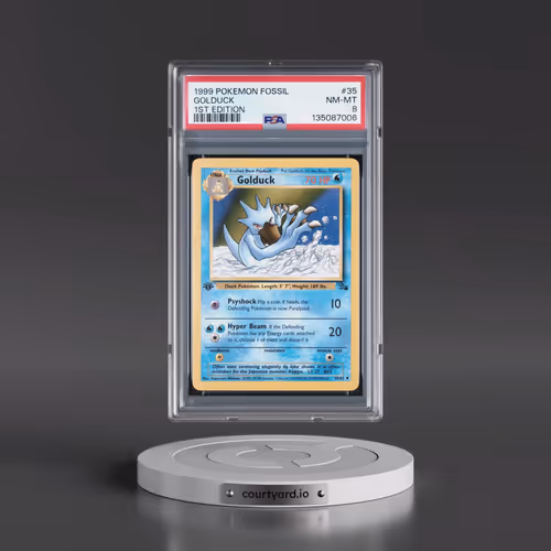 1999 Pokémon Fossil #35 Golduck - 1st Edition (PSA 8 NM-MT)
