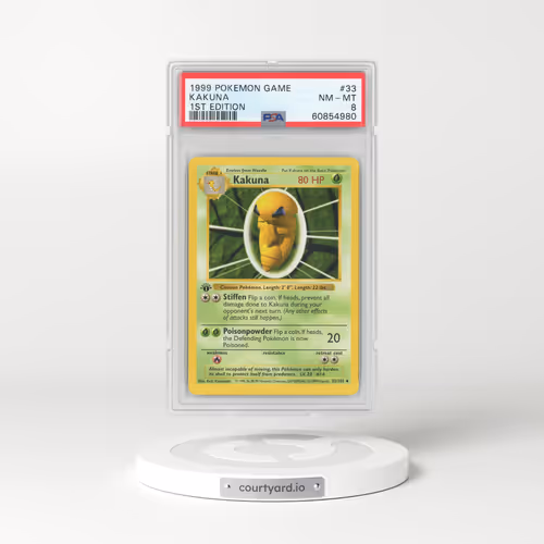 1999 Base Set #33 Kakuna - 1st Edition (PSA 8 NM-MT)