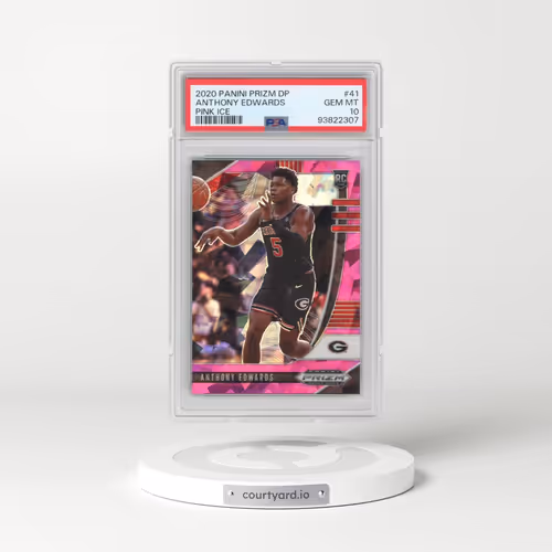 2020 Panini Prizm Draft Picks #41 Anthony Edwards - Pink Ice (PSA 10 GEM MINT)
