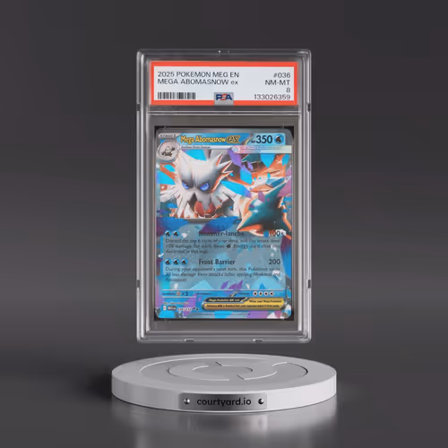 2025 Pokémon Meg EN-Mega Evolution #036 Mega Abomasnow EX - Holo (PSA 8 NM-MT)