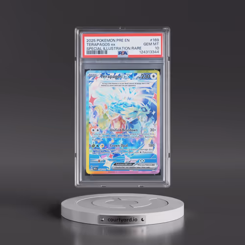 2025 Pokémon Pre EN-Prismatic Evolutions #169 Terapagos EX - Holo Special Illustration Rare (PSA 10