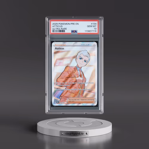 2025 Pokémon Pre EN-Prismatic Evolutions #134 Atticus - Ultra Rare (PSA 10 GEM MINT)