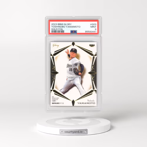 2023 BBM Glory #G03 Yoshinobu Yamamoto - Gold Foil (PSA 9 MINT)