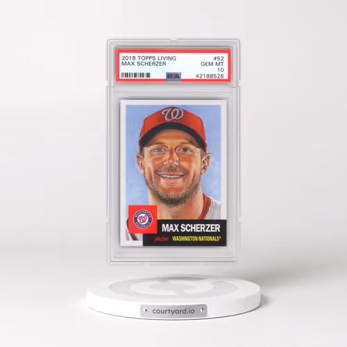 2018 Topps Living #52 Max Scherzer (PSA 10 GEM MINT)