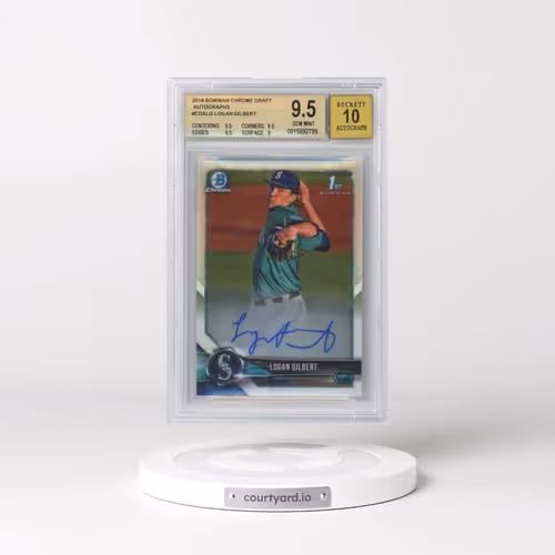 2018 Bowman Draft Chrome Draft Picks Autographs #CDALG Logan Gilbert (BGS 9.5 GEM MINT)