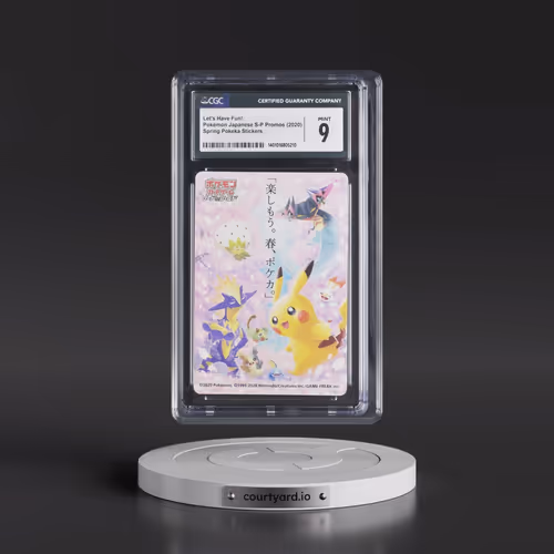 2020 Pokémon Japanese S-P Promos - Japanese Let's Have Fun! - Spring Pokeka Stickers (CGC 9 MINT)
