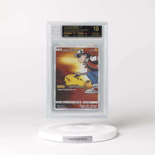 2016 Sun & Moon Promos #270 Red's Pikachu - Pokémon Center 20th Anniversary (BGS 10 PRISTINE)