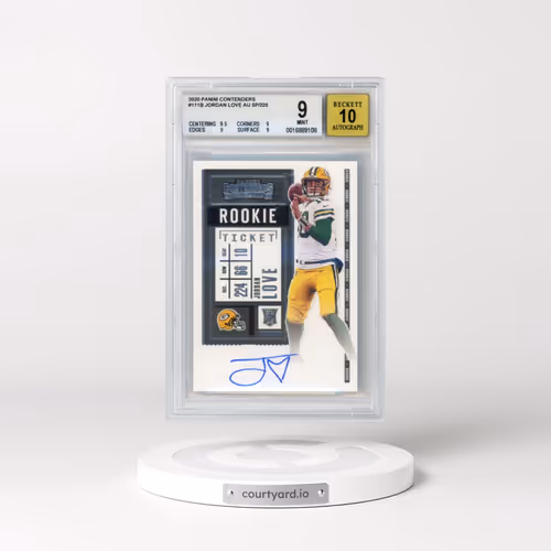 2020 Panini Contenders #111 Jordan Love - Variation-Autograph (BGS 9 MINT)