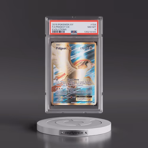 2016 Pokémon XY Evolutions #104 Pidgeot EX - Holo Full Art (PSA 8 NM-MT)