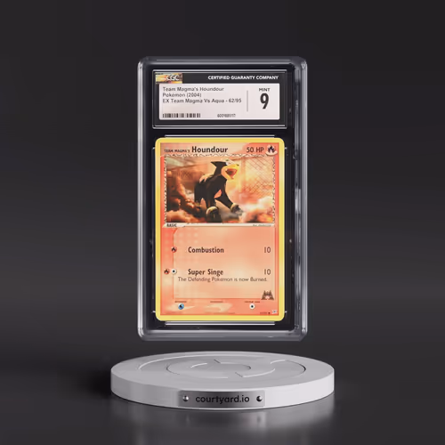 2004 EX Team Magma Vs Team Aqua #62/95 Team Magma's Houndour (CGC 9 MINT)