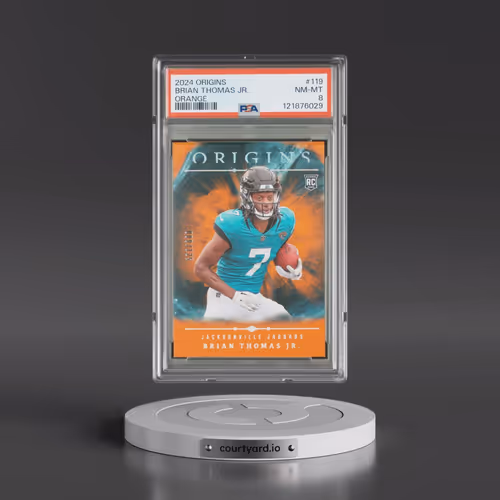 2024 Panini Origins #119 Brian Thomas Jr. - Orange (PSA 8 NM-MT)