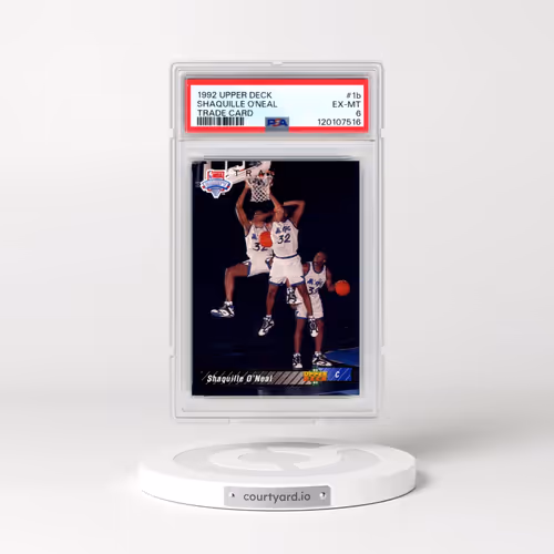 1992 Upper Deck #1b Shaquille O'Neal - Trade Card (PSA 6 EX-MT)