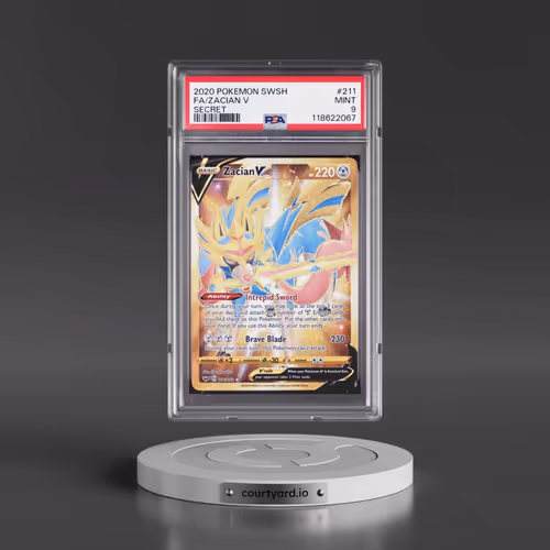 2020 Pokémon Sword & Shield #211 Zacian V - Holo Full Art Secret (PSA 9 MINT)