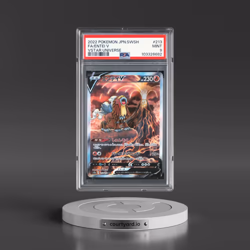 2022 Pokémon Sword & Shield Vstar Universe #213 Entei V - Holo Full Art (PSA 9 MINT)
