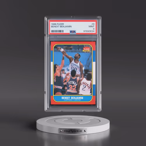 1986 Fleer #8 Benoit Benjamin (PSA 9 MINT)
