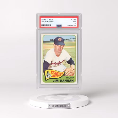 1965 Topps #394 Jim Hannan (PSA 7 NM)