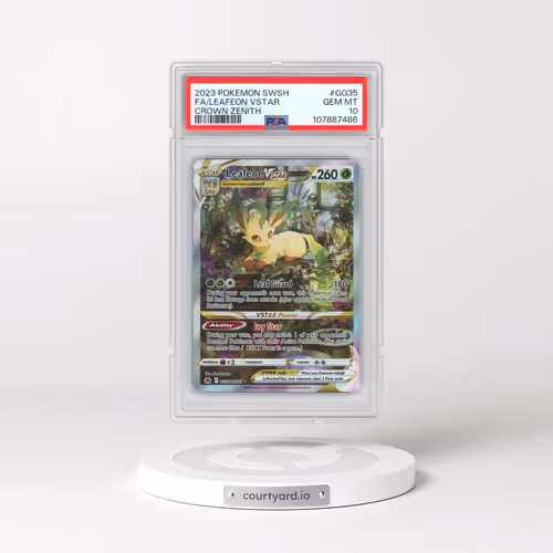 2023 Pokémon Sword and Shield Crown Zenith #GG35 Leafeon Vstar - Full Art (PSA 10 GEM MINT)