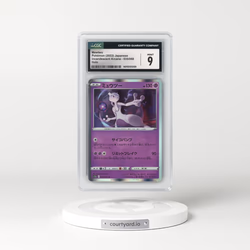 2022 Incandescent Arcana #035/068 Mewtwo - Holo (CGC 9 MINT)