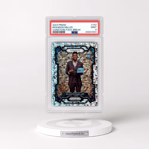 2023 Panini Prizm #152 Brandon Miller - Variation-Fast Break (PSA 9 MINT)