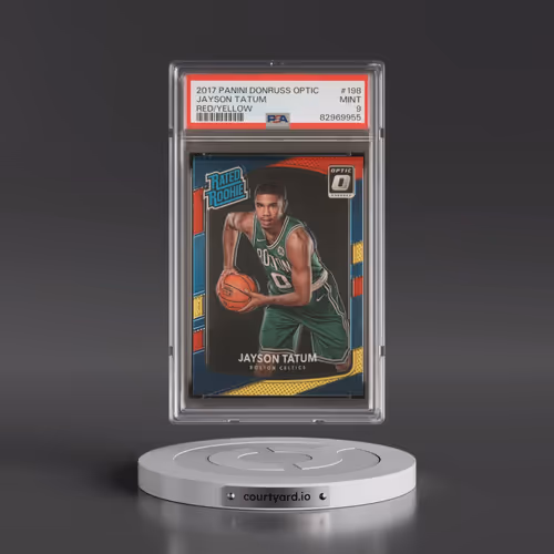 2017 Panini Donruss Optic #198 Jayson Tatum - Red/Yellow (PSA 9 MINT)
