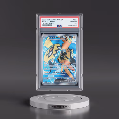 2023 Pokémon Par EN-Paradox Rift #222 Tapu Koko EX - Holo Ultra Rare (PSA 10 GEM MINT)