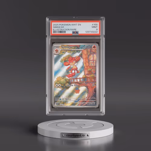 2025 Pokémon Wht EN-White Flare #100 Simisear - Illustration Rare (PSA 9 MINT)