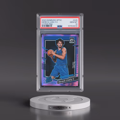 2023 Panini Donruss Optic #245 Dereck Lively II - Hyper Pink (PSA 10 GEM MINT)