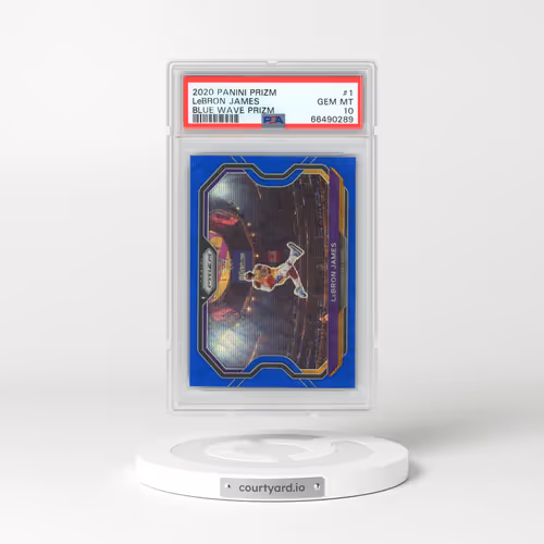 2020 Panini Prizm #1 LeBron James - Blue Wave Prizm (PSA 10 GEM MINT)
